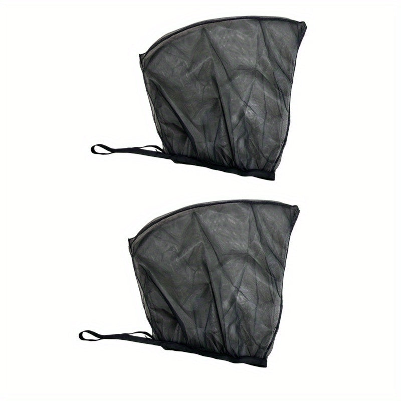 2Pcs Car Window Mosquito Nets Sunshade Ventilation UV Heat Protection
