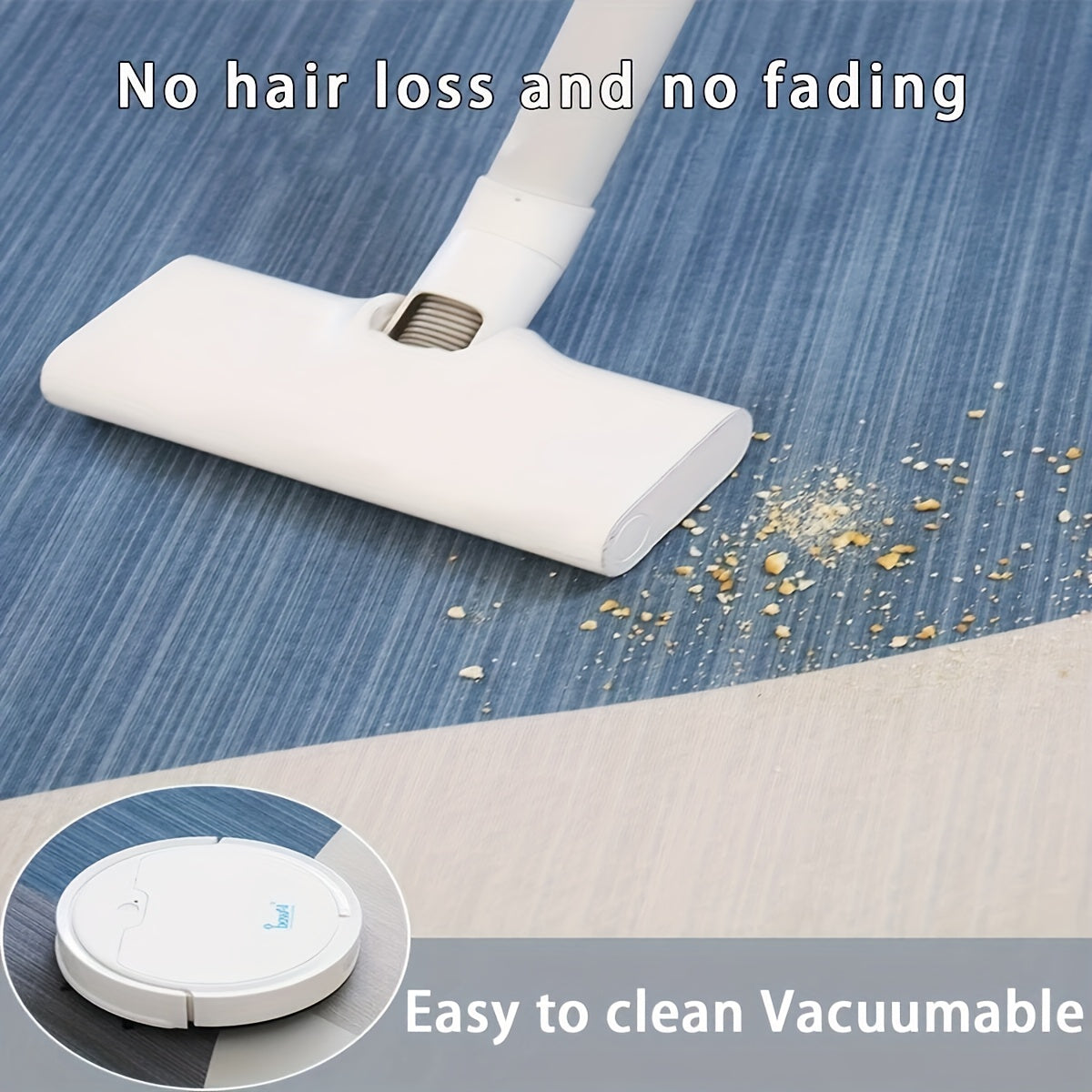 Green Plant Pattern Area Rug Polyester Non-Slip Foam Pad for Living Room Bedroom