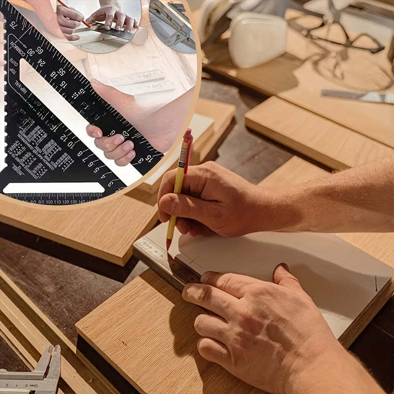 7-дюймовый алюминиевый деревообрабатывающий угольник с цифровым дисплеем, точность 0,1 мм, измерительный инструмент