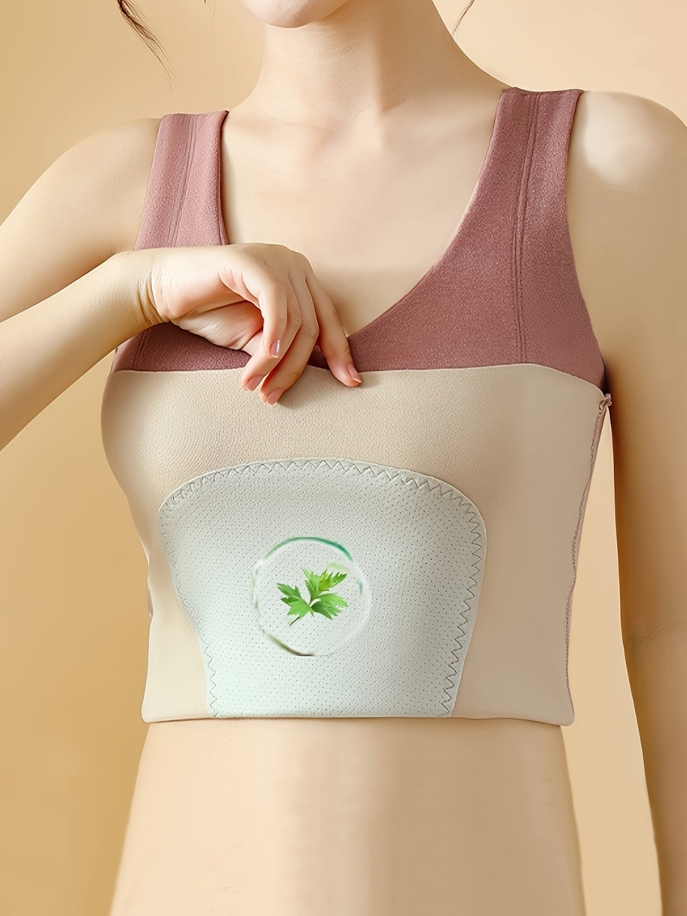 Conjunto de camisetas térmicas para mujer en verde claro y rosa púrpura ajustado, cuello redondo, para otoño e invierno, para capas