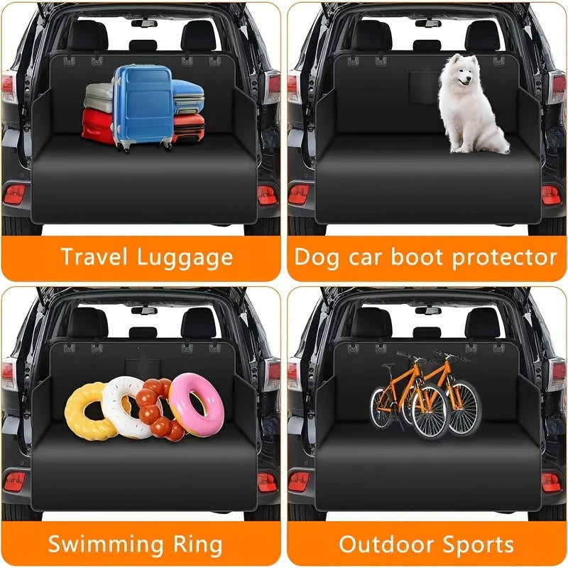 Dog Car Trunk Protector Mat Anti Slip Washable Cargo Cover for SUV Black