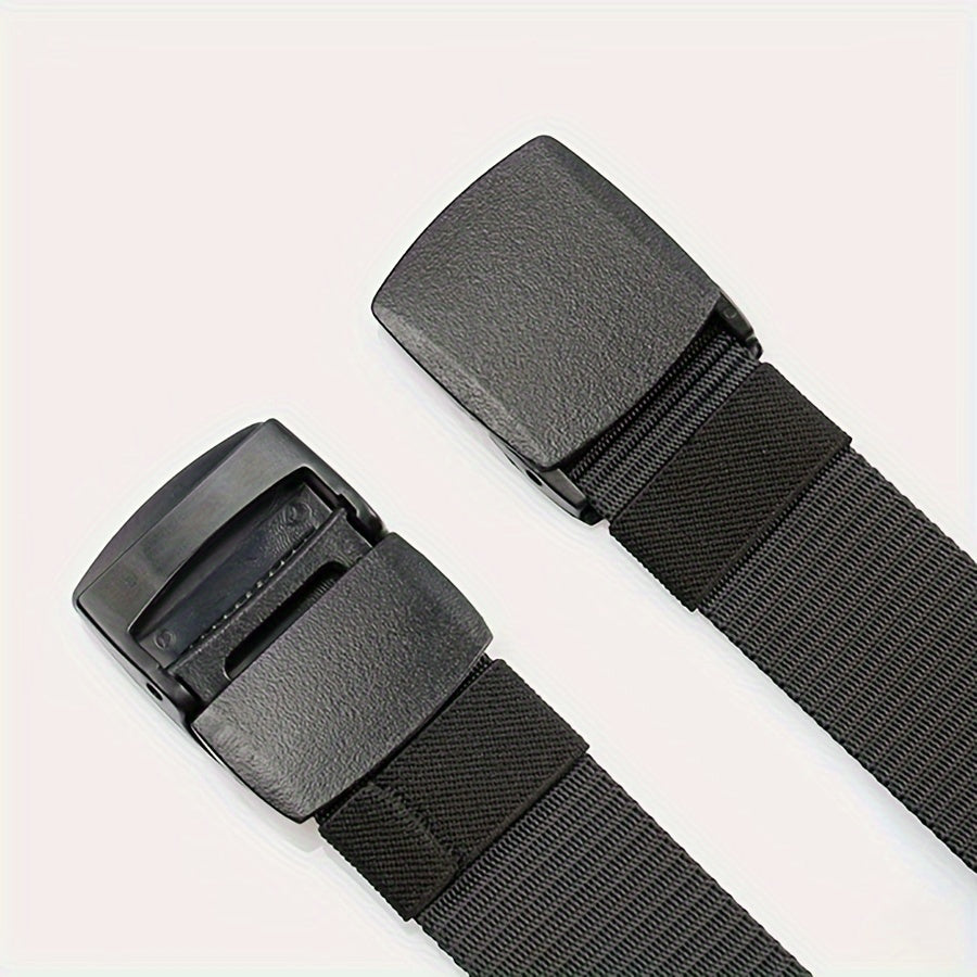 Nylon Belt Hypoallergenic Black Casual Outdoor Buckle for Men