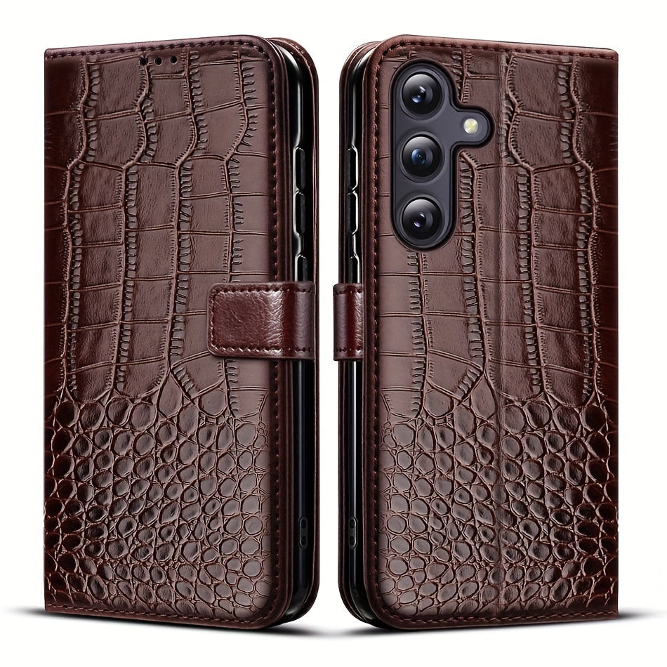 Faux Leather Wallet Case for Samsung Galaxy S25 Ultra Plus Shockproof Stand Card Holder