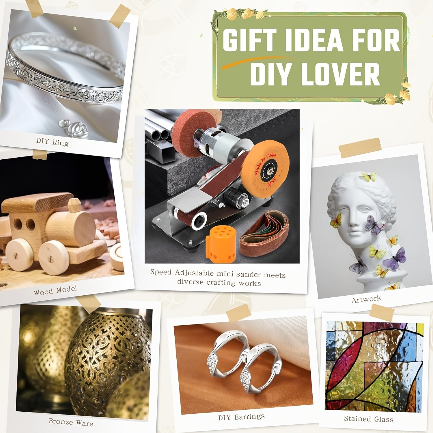 Electric Knife Sharpener with 7 Adjustable Speeds for Kitchen, Crafting, Hunting and Woodworking