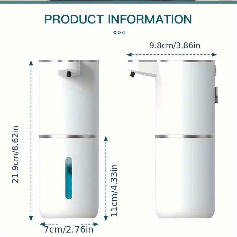 380ml Rechargeable Sensor Soap Dispenser Wall Mount Foam Hand Soap Kitchen Detergent