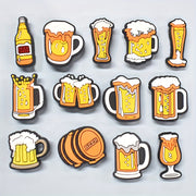 Kids Soft Plastic Shoe Charms Set Yellow Pattern Shoe Accessories