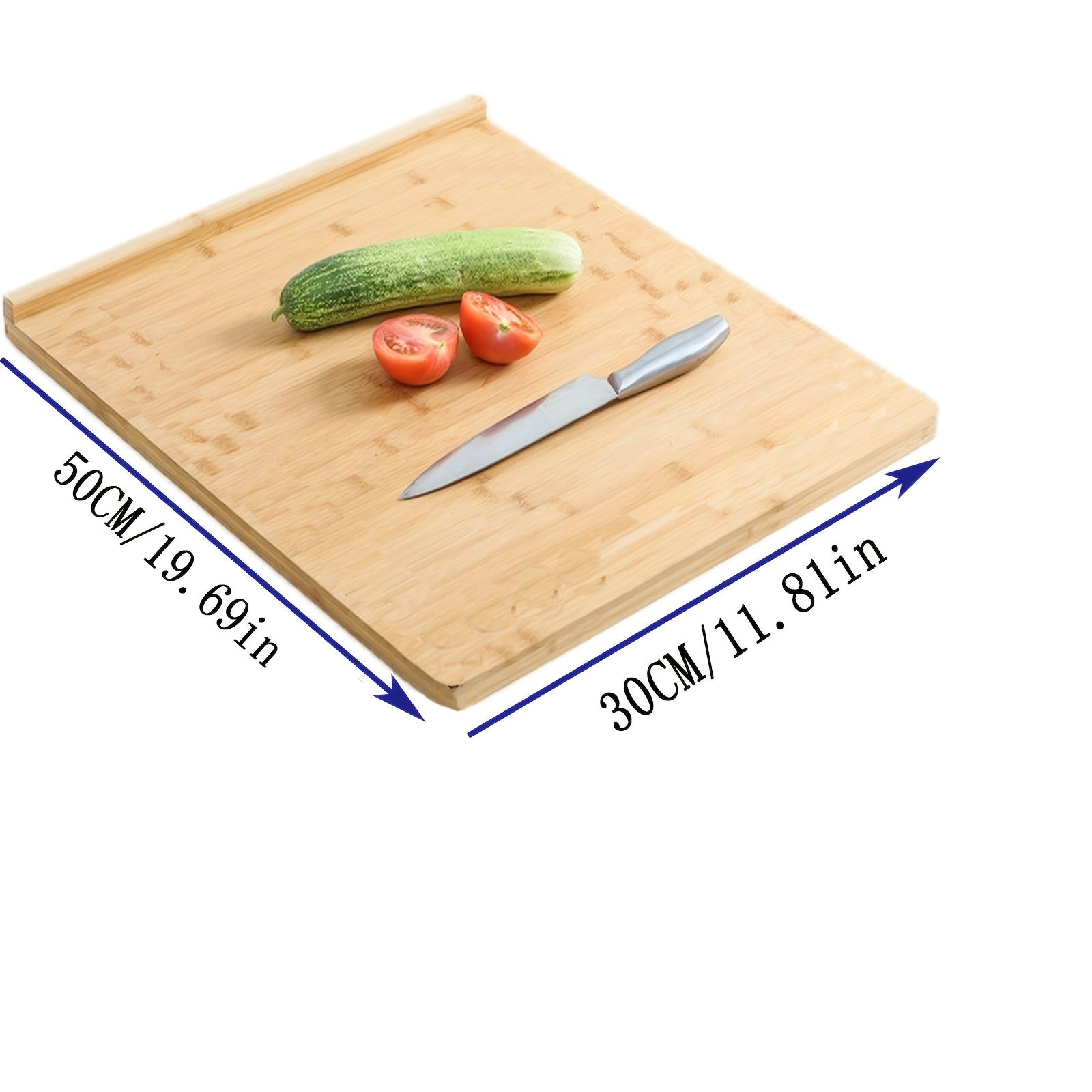 Double-Sided Durable Bamboo Cutting Board for Kitchen Prep and Outdoor Use