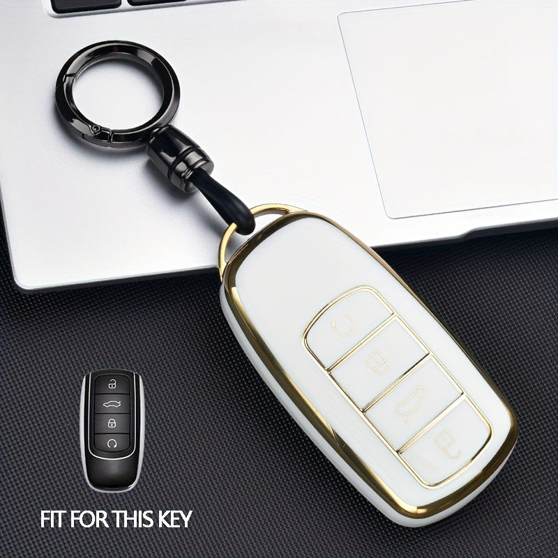 Unisex Black TPU Car Key Cover Protective Case for Remote Control