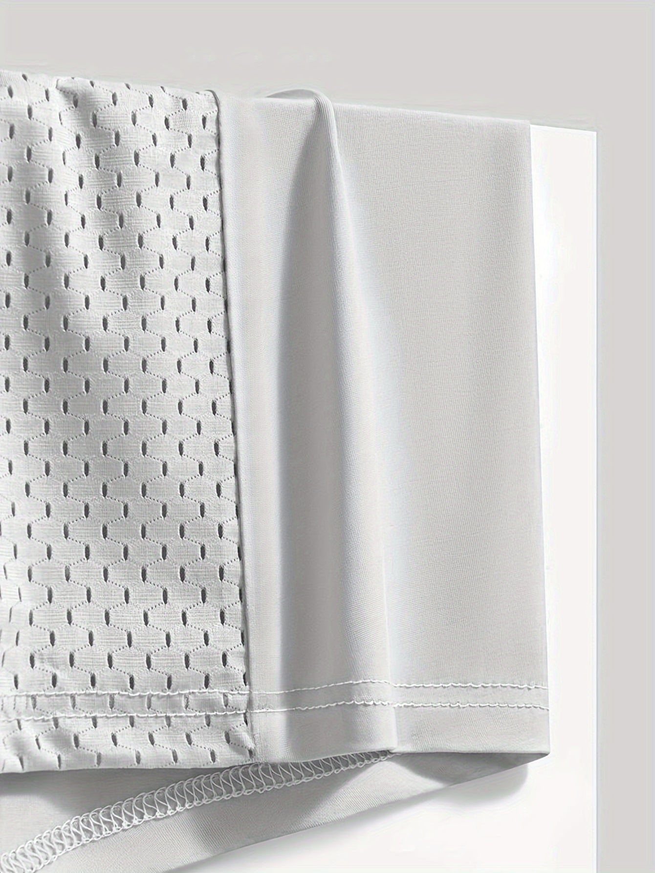 Men's Breathable Mesh Boxer Briefs Polyester Spandex Alphabet Print Contrast Mesh Sky Blue Black Gray