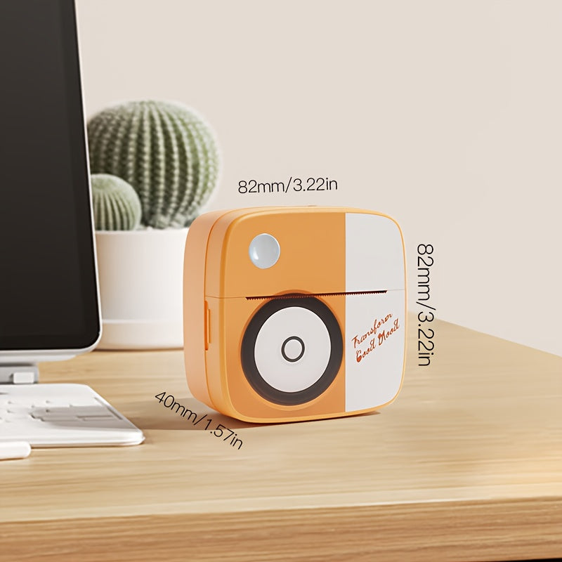 DOLEWA Портативный Мини Принтер - Безчернильная Термопечать, Беспроводное Подключение для iOS и Android, Перезаряжаемая Батарея, Включает Рулоны Бумаги, USB Зарядка, Компактный Дизайн в Розовом/Белом.