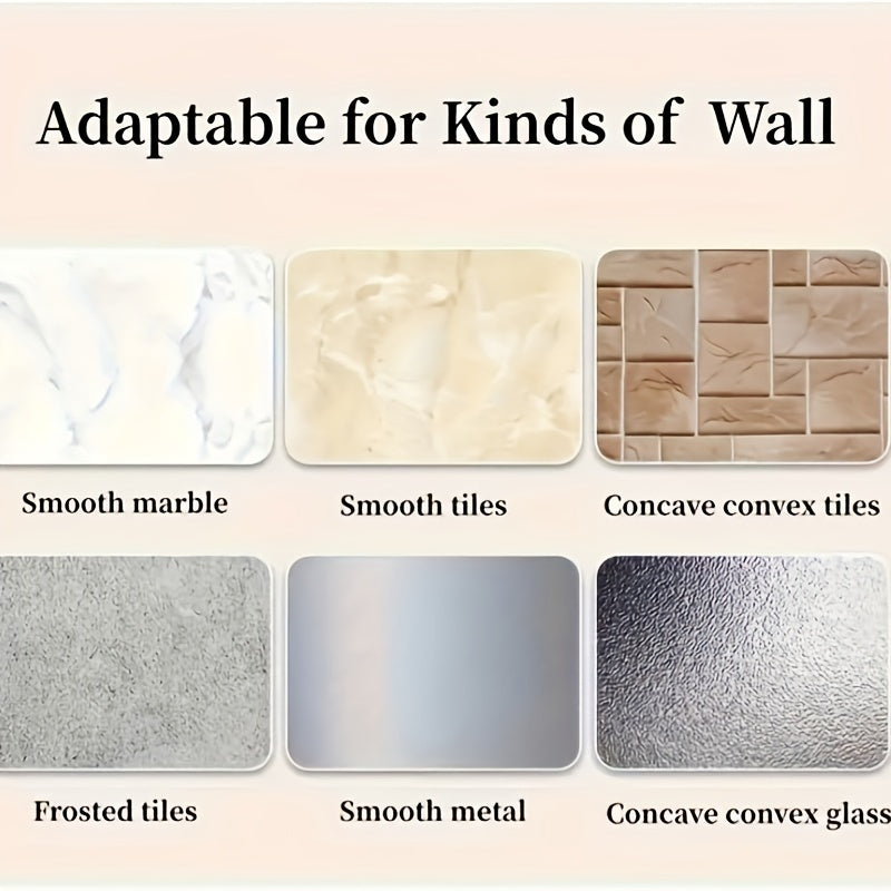 2 ta burchakli dush caddisi to'plami, oson o'rnatiladigan yopishqoq hammom tashkilotchisi, plastikdan tayyorlangan mustahkam zanglamaydigan devorga o'rnatiladigan javon, dushni tashkil etish uchun 2 ta osma mavjud, elektr quvvati talab qilinmaydi.