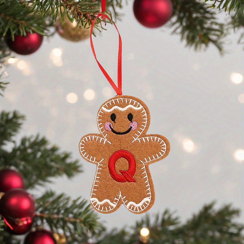 Fabric Gingerbread Man Christmas Ornament for Home and Kitchen Decoration