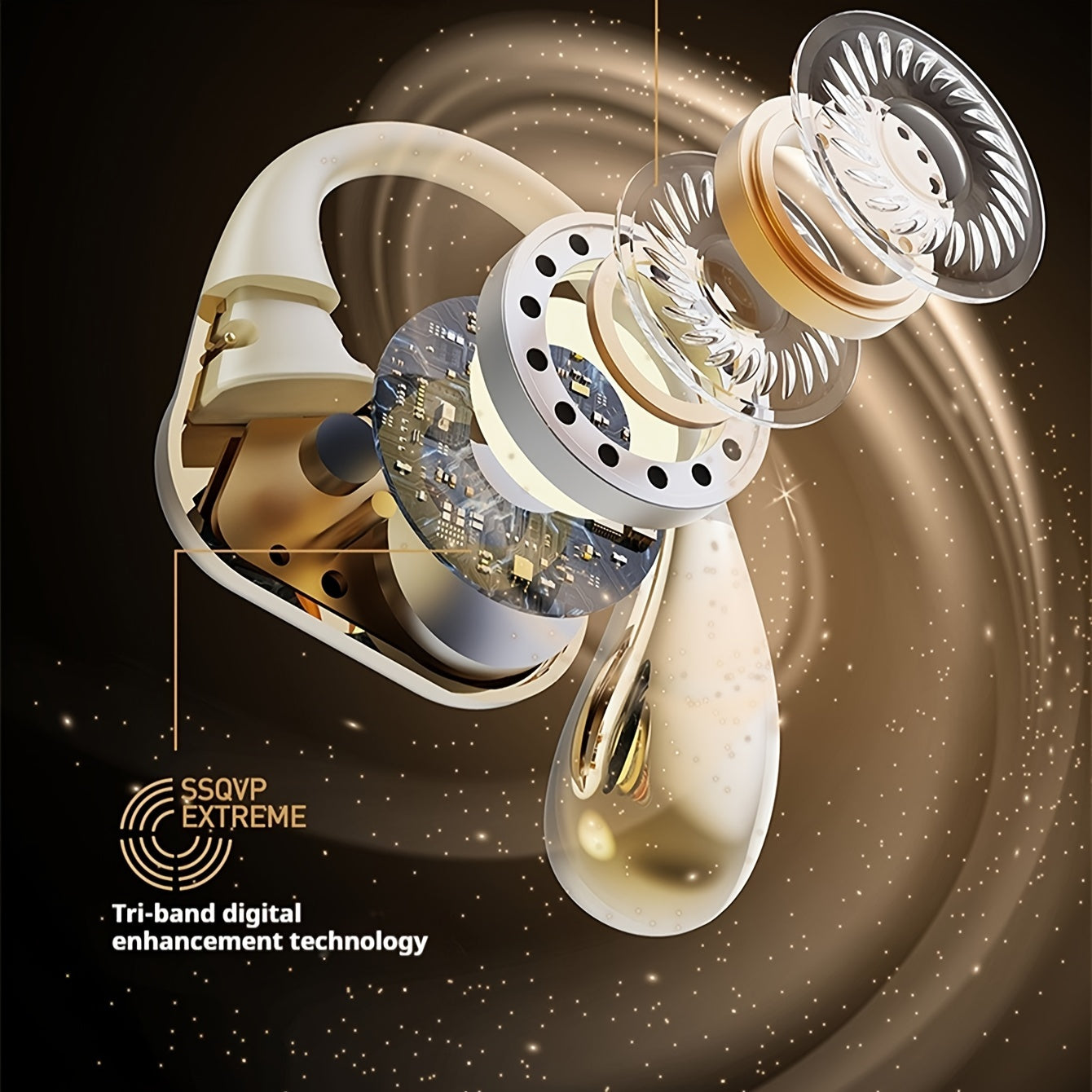 Wireless On-Ear Headphones Deep Bass HIFI Touch Control Rechargeable for Android iPhone Gaming Video Calls