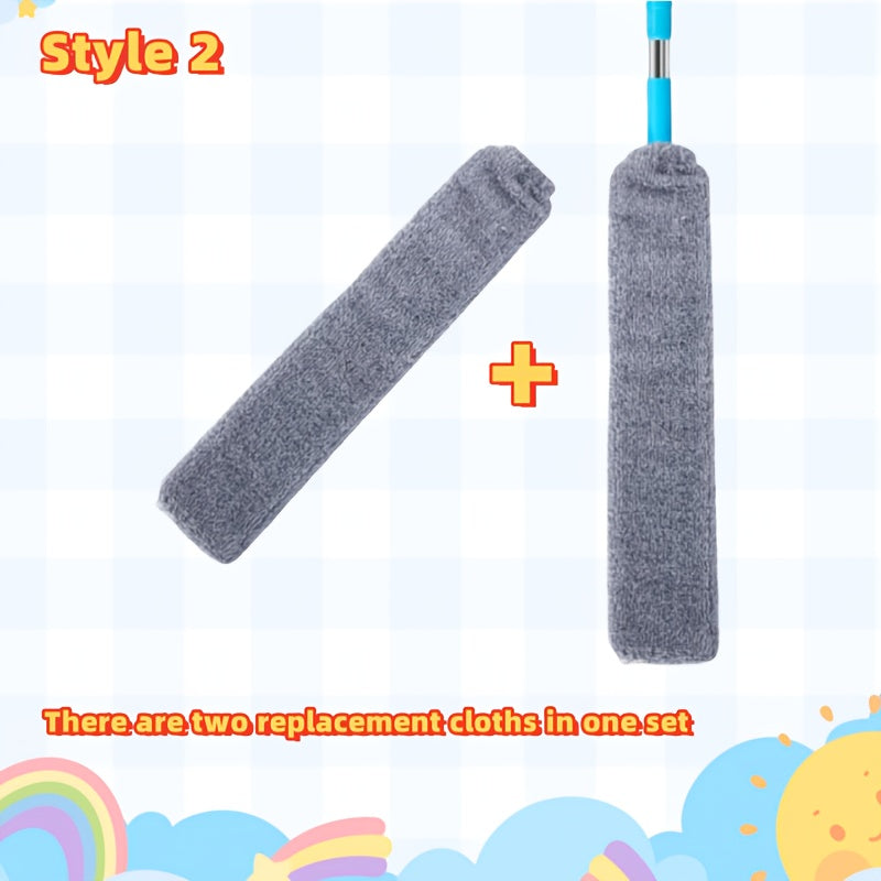 Uy tozalash uchun sozlanadigan uzunlikdagi ko'k tutqichli tortiladigan chang tozalagich