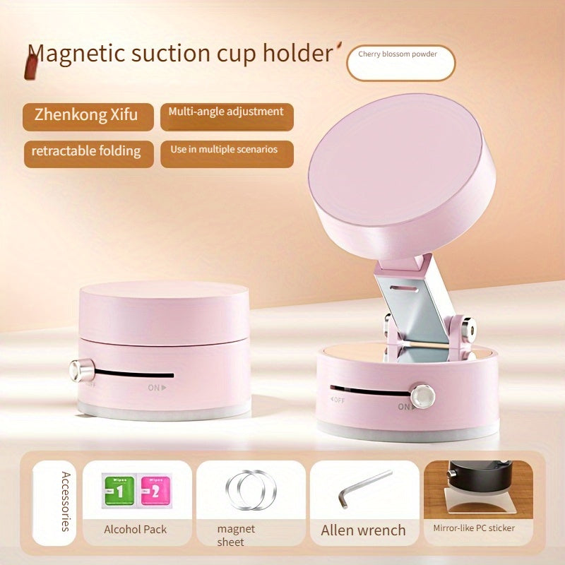 Adjustable Magnetic Vacuum Car Phone Holder Dashboard Mount with Suction Cup