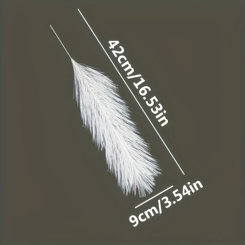 10pcs Artificial Reed and Pampas Grass for Wedding Home Hotel Decor