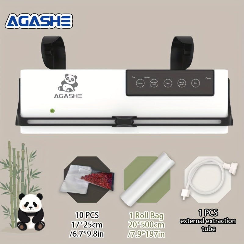 Avtomatik yopish bilan vakuum yopishtiruvchi mashina, oziq-ovqatni saqlash uchun ideal. 20m uzunlikdagi film ruloni, quritish va nam rejimlar, 32cm kenglikdagi paketlar, slayt mexanizmi, kesish asbobi, Yevropa