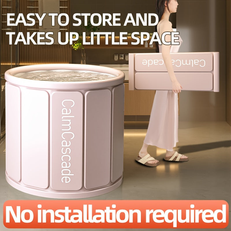 Portable Foldable Bathtub with Insulation for Home and Pool Use