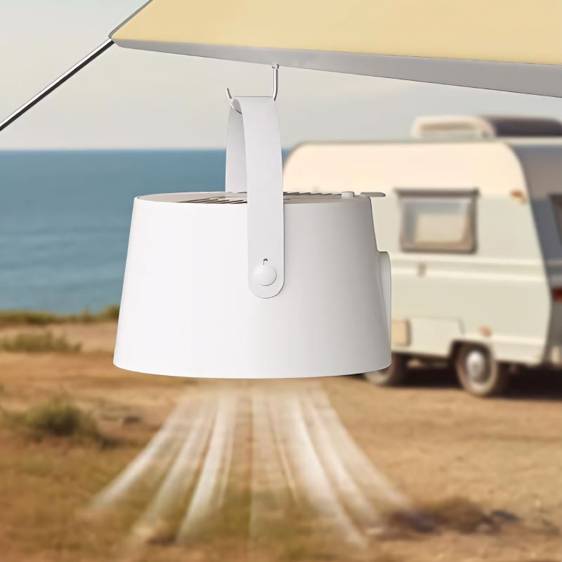 3 tezlikli chiqish ventilyatori bilan mini portativ range hood, USB bilan quvvatlanadigan olib tashlanadigan filtr, ichki va tashqi oshpazlik uchun