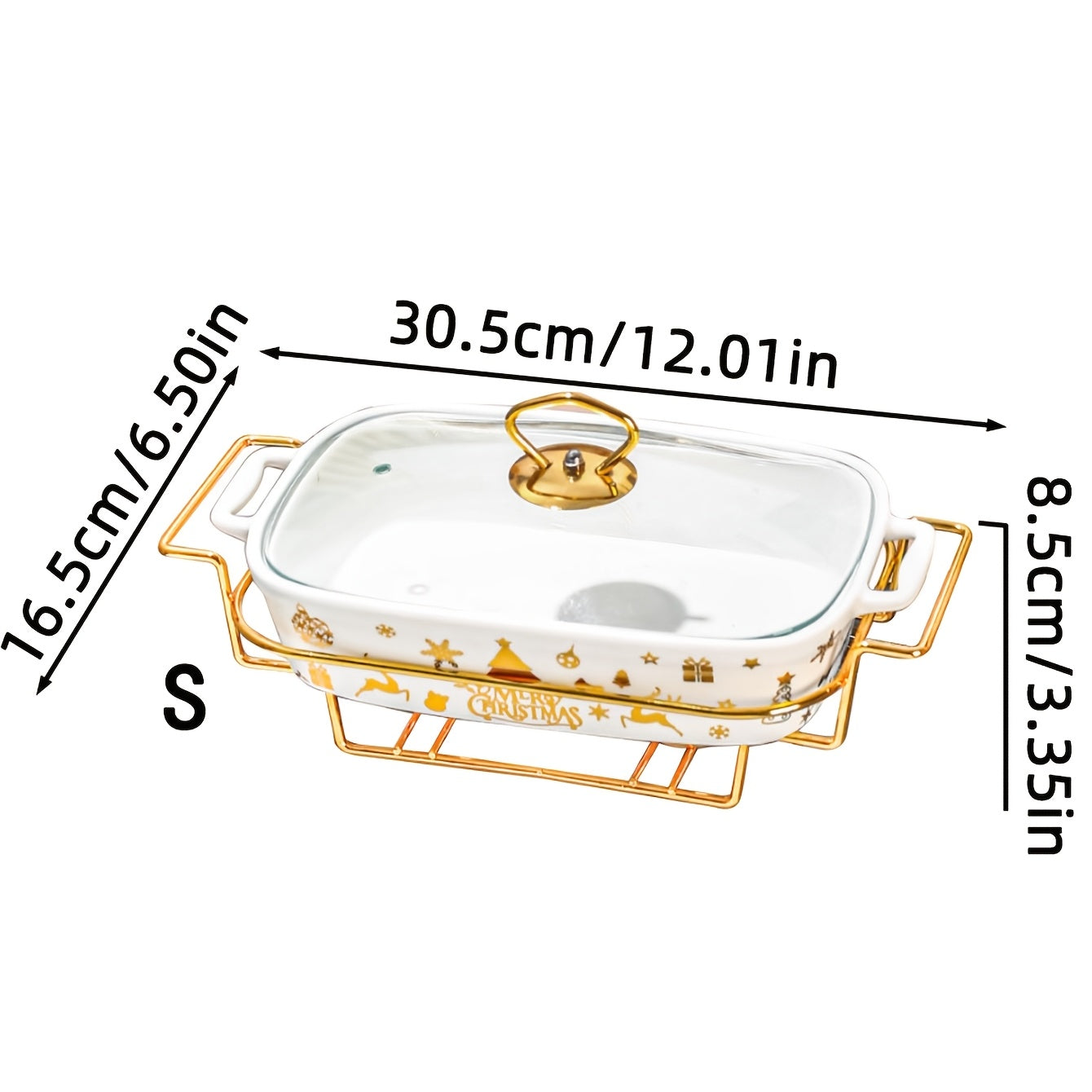 Ceramic Stockpot with Lid and Iron Stand for Cooking and Parties