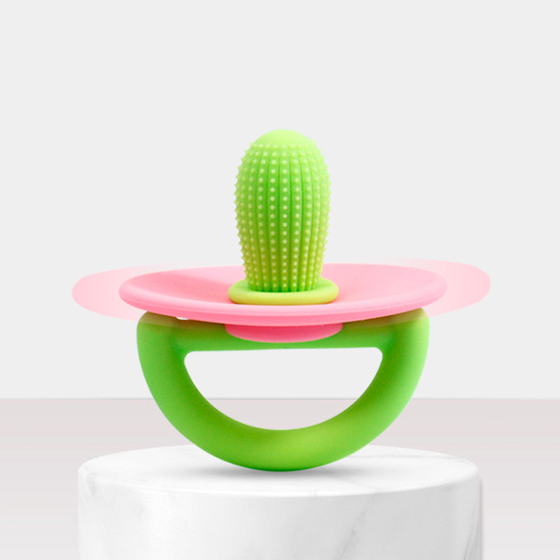 Baby Teething Toys Set with Silicone Teether Ring and Pacifier for Infants