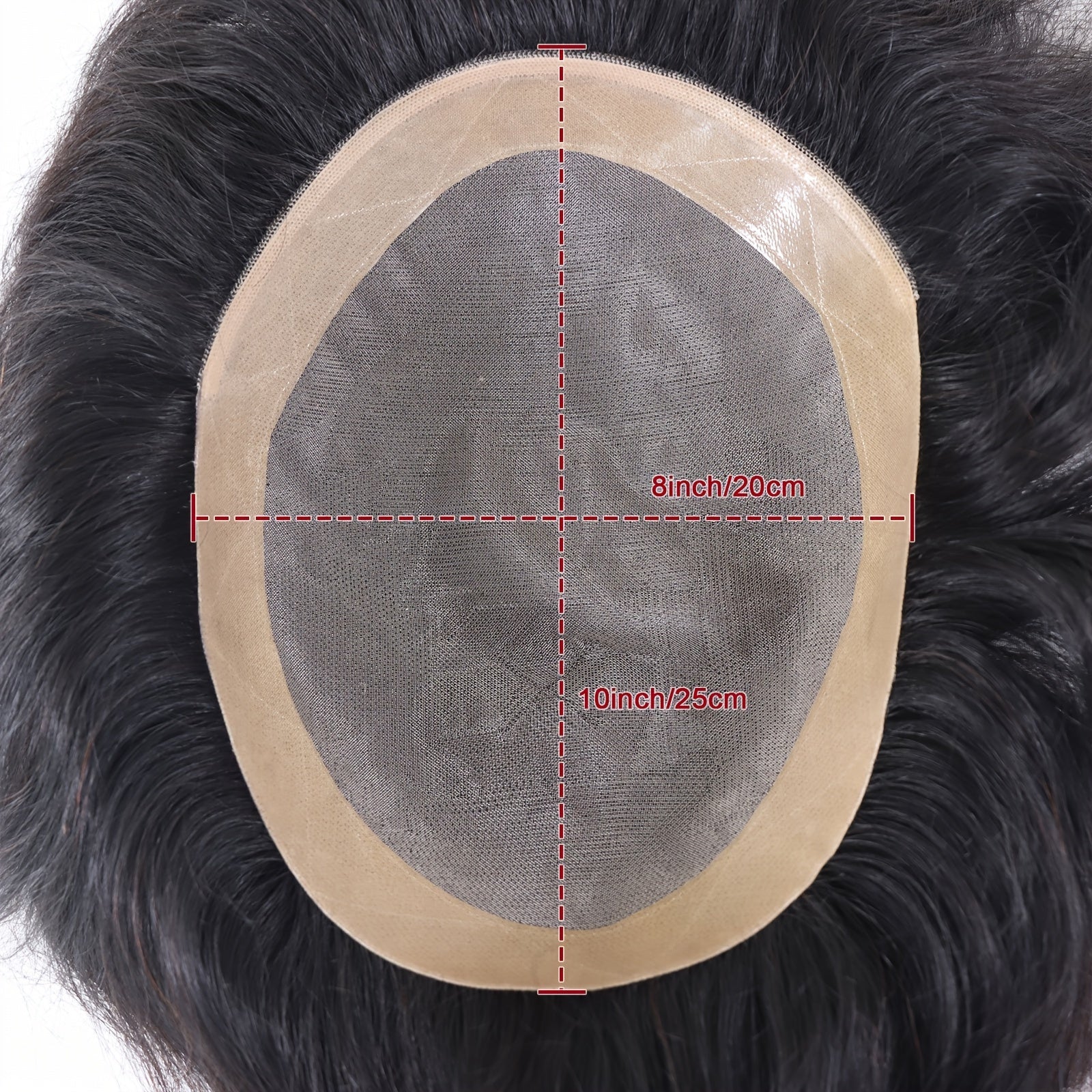 Men's Human Hair Wig with Mono Lace Cap Straight Hair All Ethnicities
