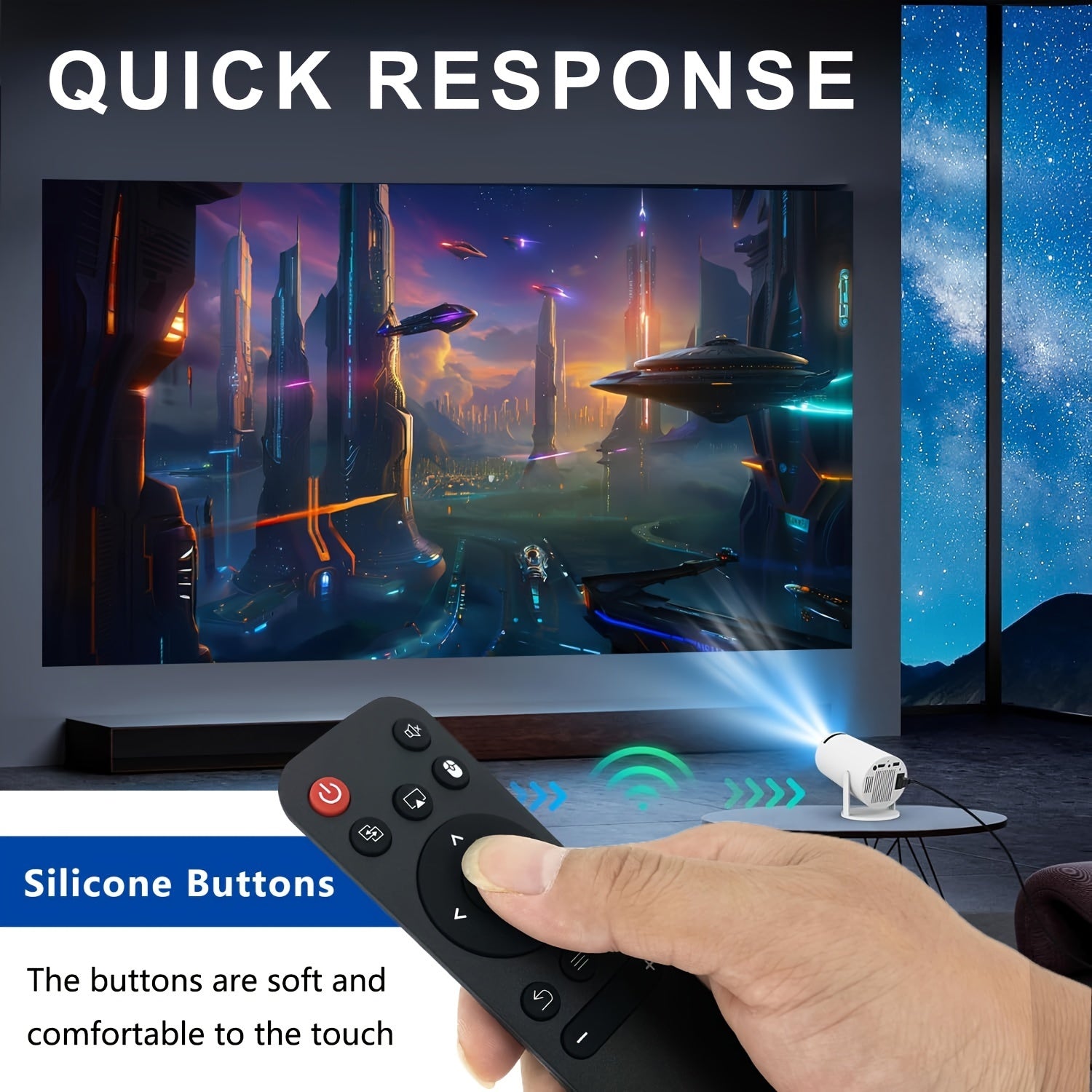 Remote Control for Projectors Compatible with H713 Chipset Battery Powered