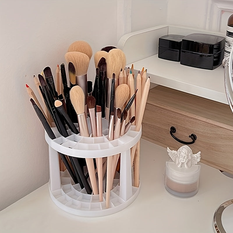 Circular Brush Storage Rack for Pencils Pens Makeup Brushes Countertop Organizer