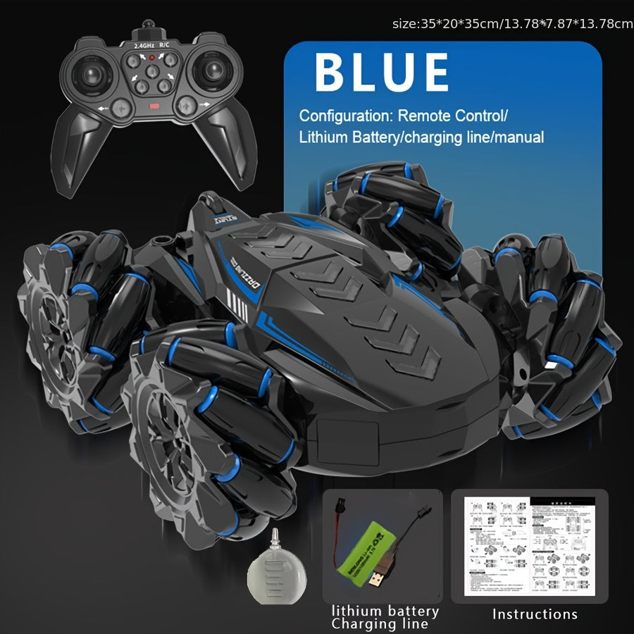 Remote Control Car for Kids 8+ with Drift, Lights, Music, 2.4G Gesture Control