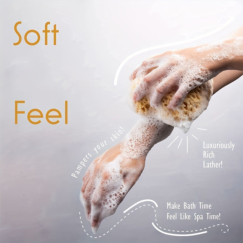 Yuqori zichlikdagi egri ko'pikli hammom gubkasi chuqur tozalash uchun - qo'shimcha katta dush skraberi, 1 dona