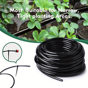 200Ft Vinyl Drip Irrigation Tubing with 1/4 Inch Universal Connector for Garden Watering