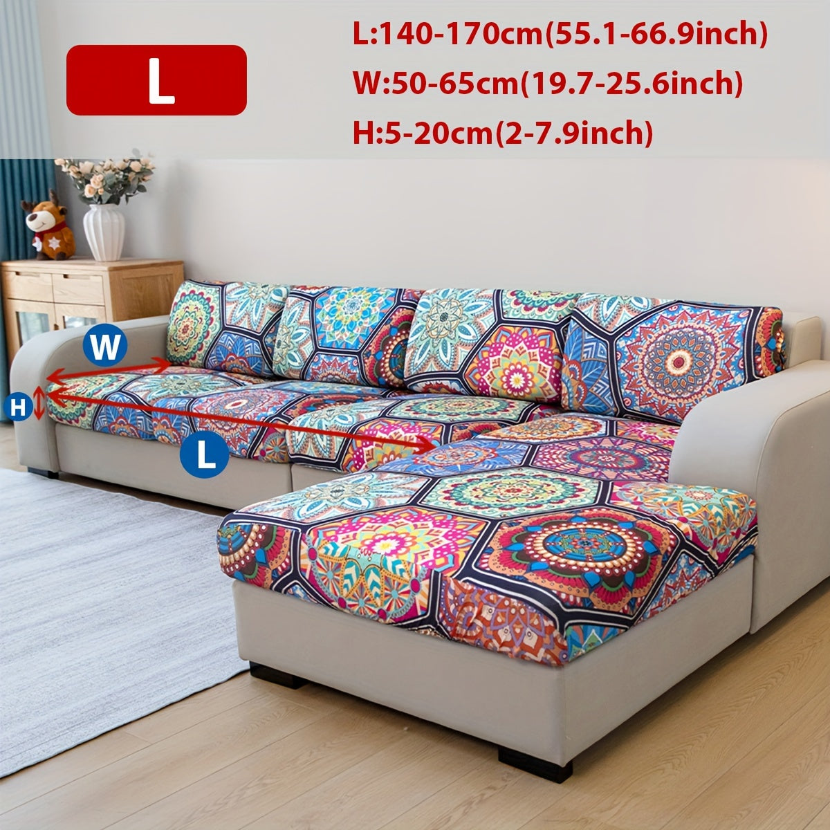 Bohemian Cushion Cover with Colorful Paisley Print for Living Room Sofas