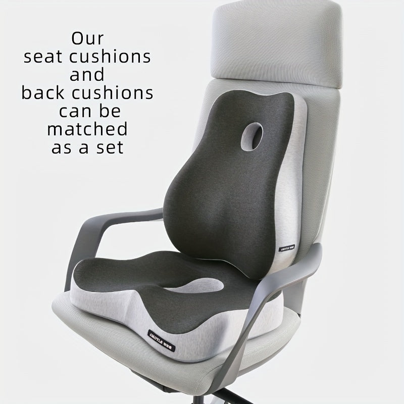 Сердая эргономичная подушка для поясничной поддержки с 3D-пеной из памяти и регулируемым ремнем