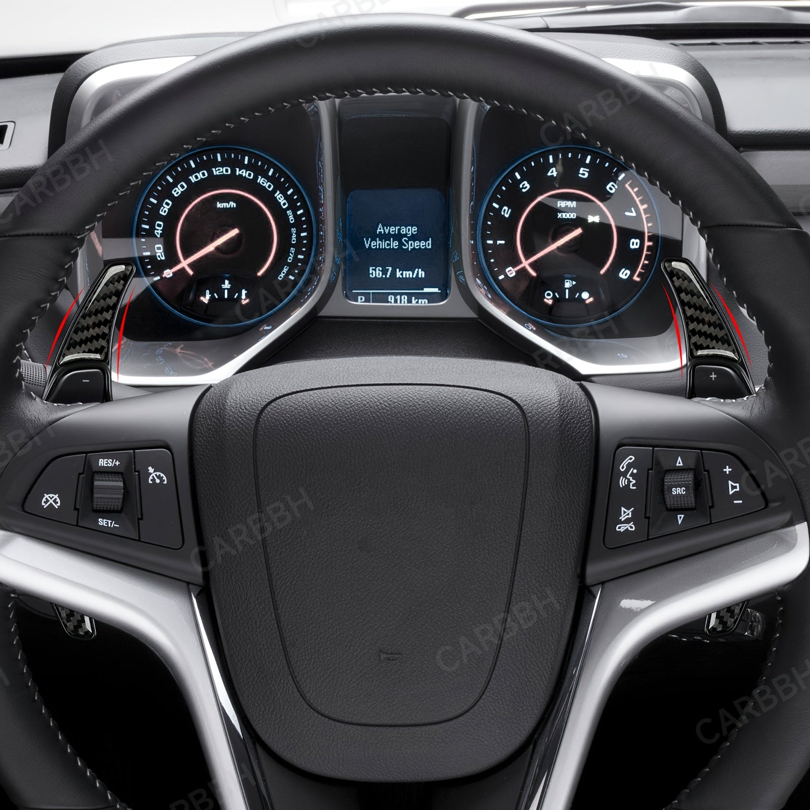 Car Interior ABS Carbon Fiber Gear Shift Lever Cover for Chevrolet Camaro Buick LaCrosse