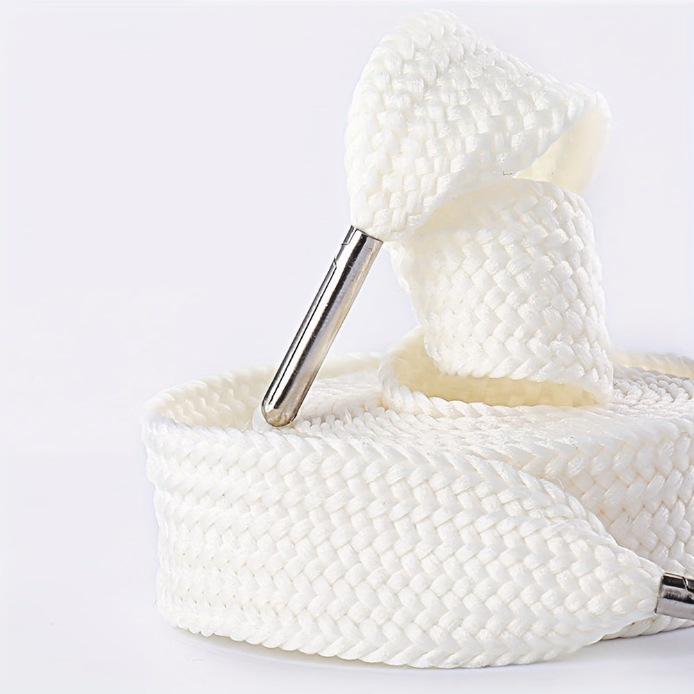 Flat Shoelaces with PVC Tips for Sneakers Casual and Outdoor Shoes