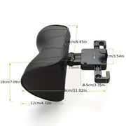 Black Adjustable Car Headrest with Memory Foam Neck Support