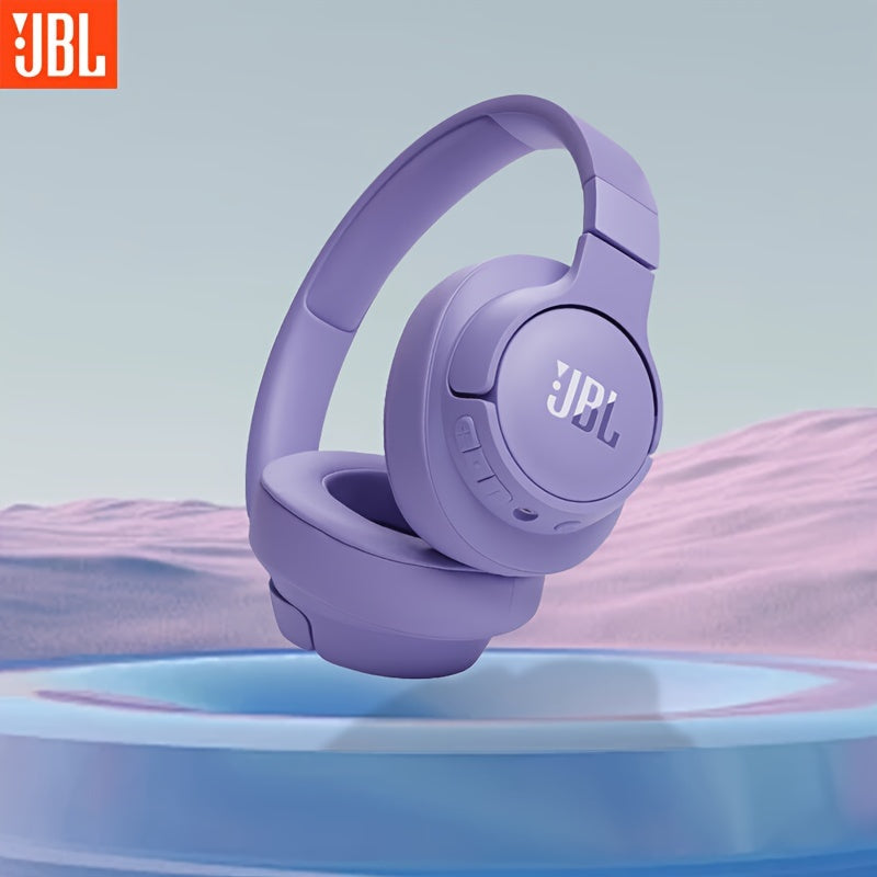 Наушники JBL TUNE 720BT накладные беспроводные с изоляцией звука, регулировкой громкости, конденсаторным микрофоном, разъемом 3,5 мм. Неводонепроницаемый пластиковый дизайн для телефона, спорта, упражнений. Долгое время работы от батареи.