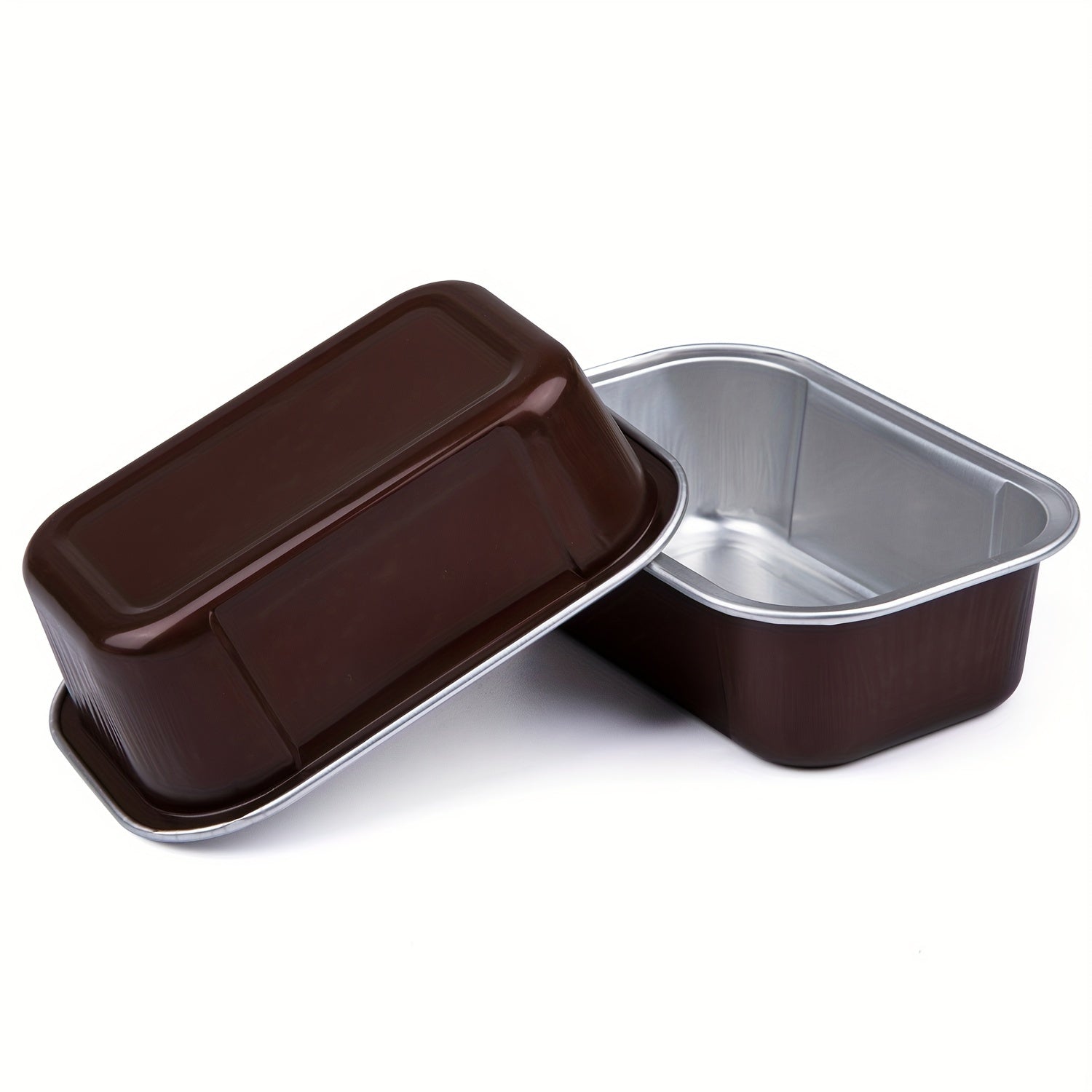 Pack de 20 copas mini cuadradas de aluminio coloridas para postres de 10.92x7.11 cm con tapas