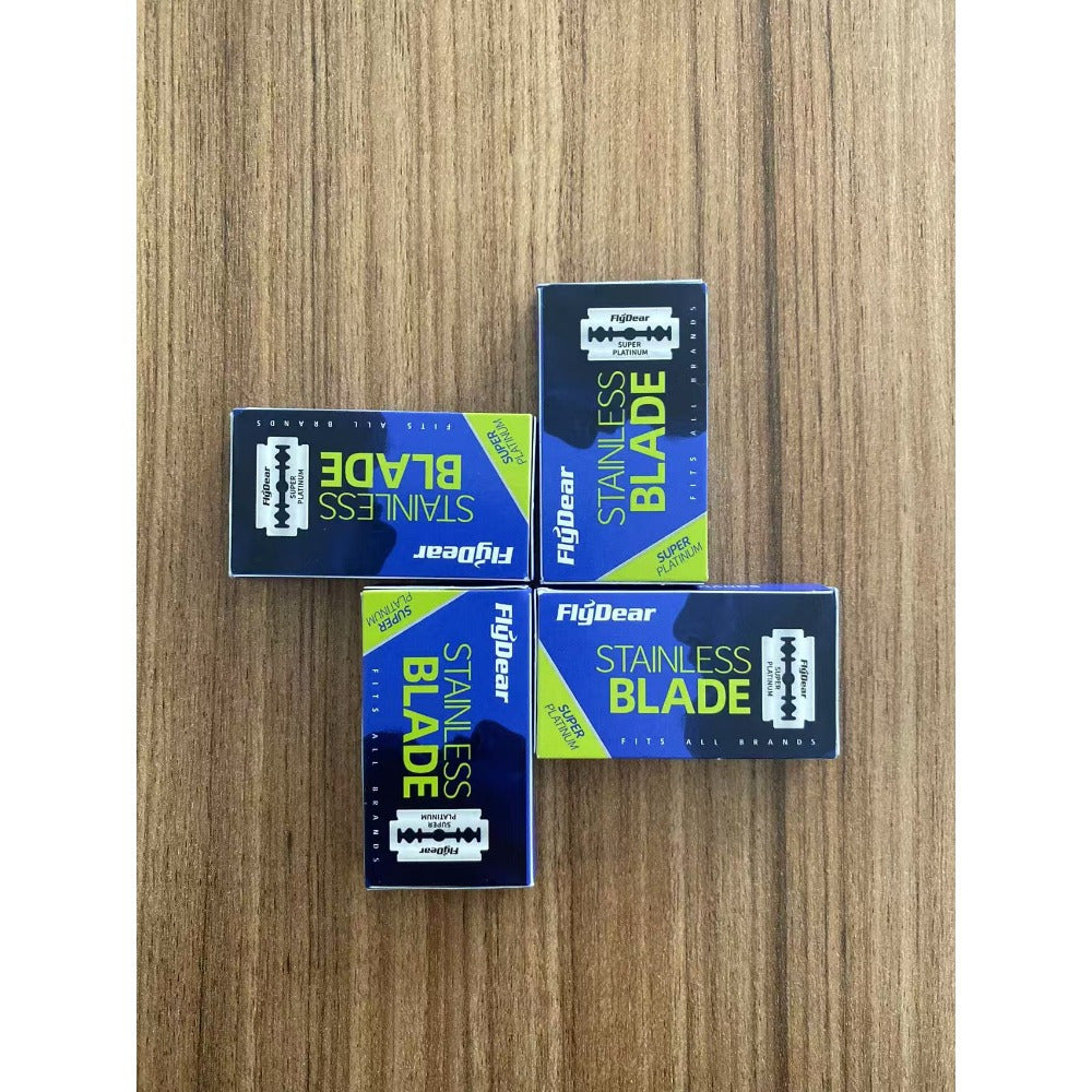 Male Grooming Stainless Steel Double Edge Razor Blades for Barbers, Safety Shaving, 10/20/40/100 Pack