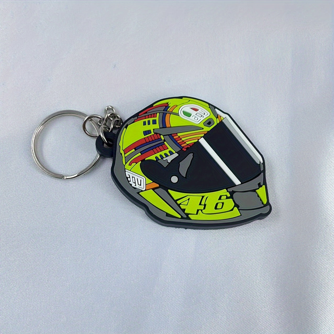 Durable Rubber PVC Motorcycle Racer Keychain for Men Gift Christmas Birthday