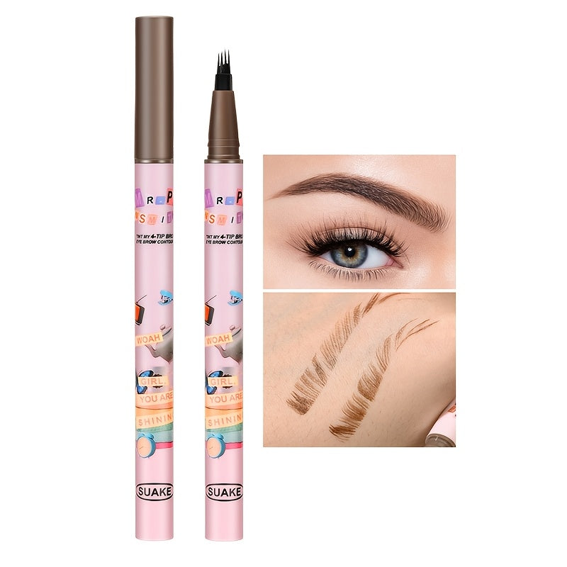 Lápiz de cejas impermeable de secado rápido para mujer, resistente a manchas, rellenadores