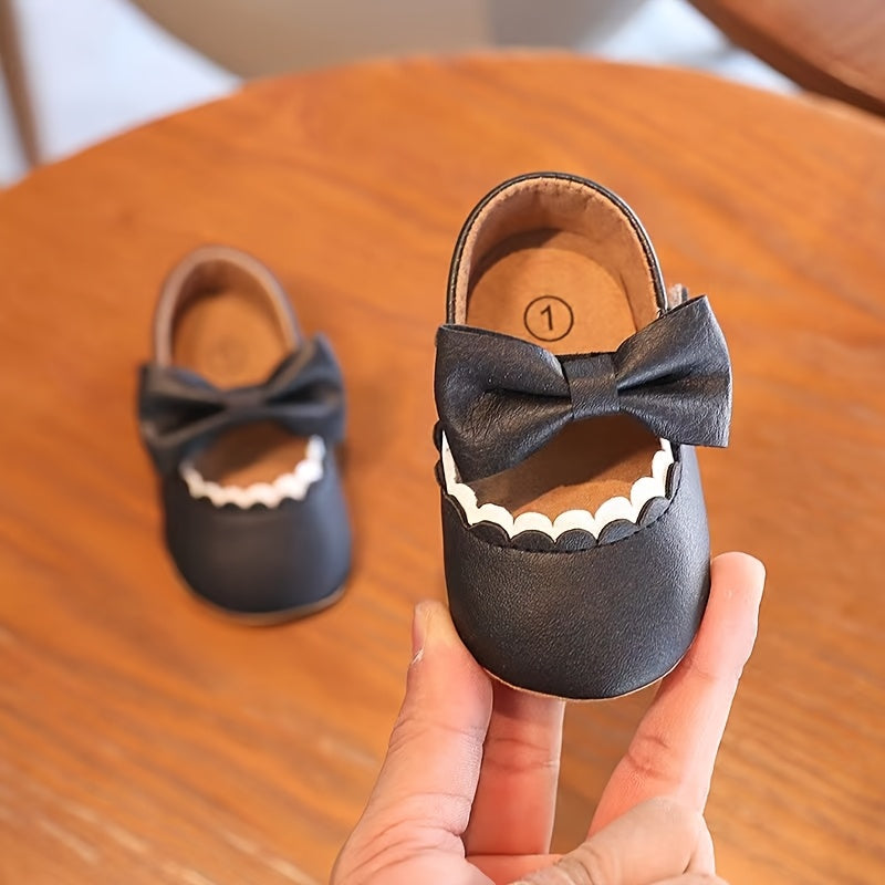Infant Shoes Casual Princess Shoes with Secure Grip Sole for 0-1 Year Old
