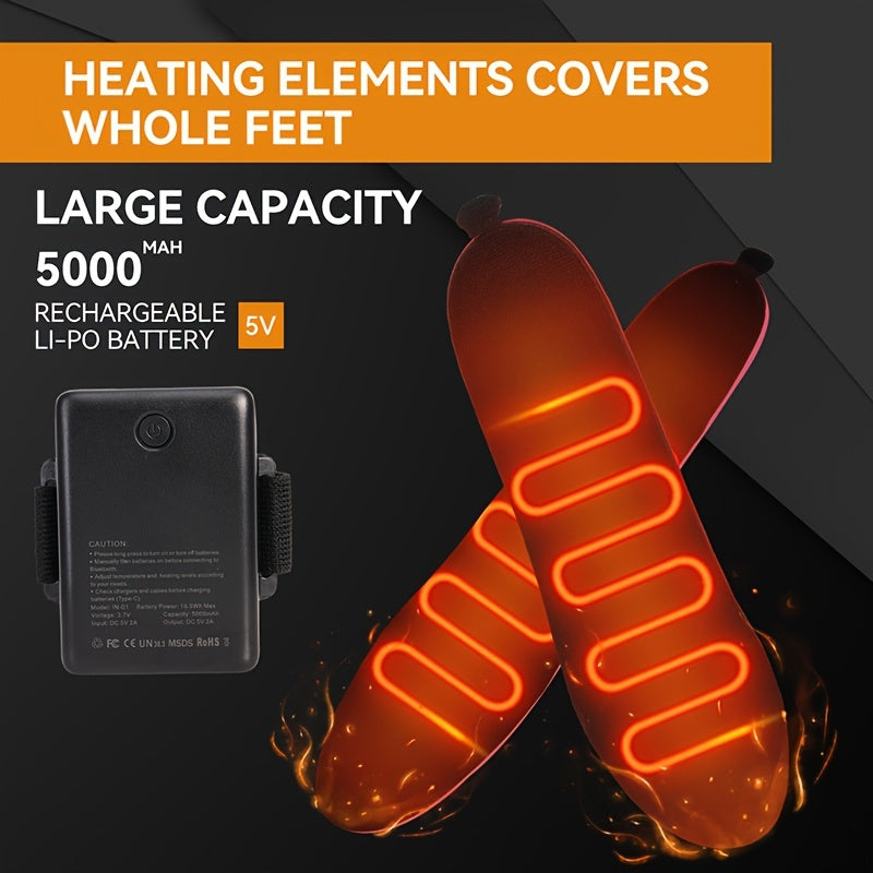 Приложение для перезаряжаемых обогреваемых стелек позволяет удаленно управлять аккумуляторными обогревателями для ног, что идеально подходит для активного отдыха на свежем воздухе, такого как охота, рыбалка и кемпинг, как для мужчин, так и для женщин.
