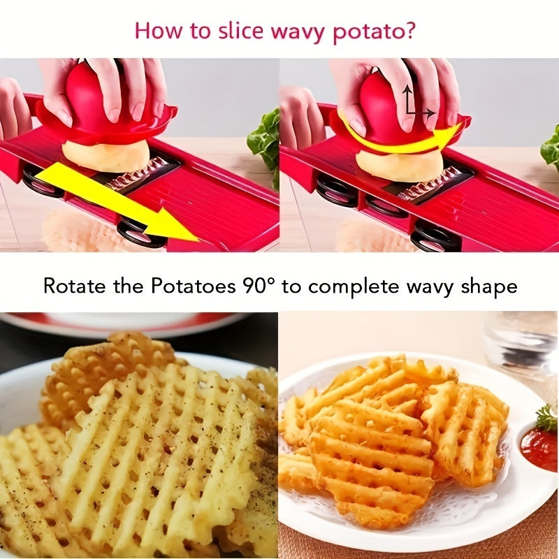 Vegetable Chopper and Slicer Set with Container, Manual Food Grater, Onion Mincer