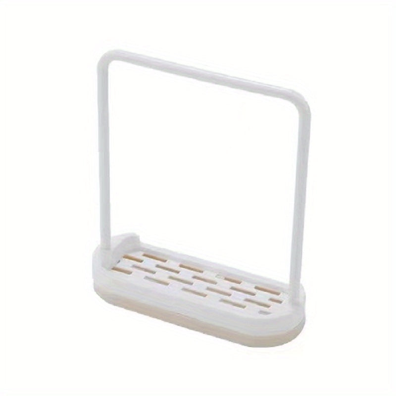 Kitchen Sink Organizer with Dishcloth Hanger and Tray Stand for Sponge Brush and Rag