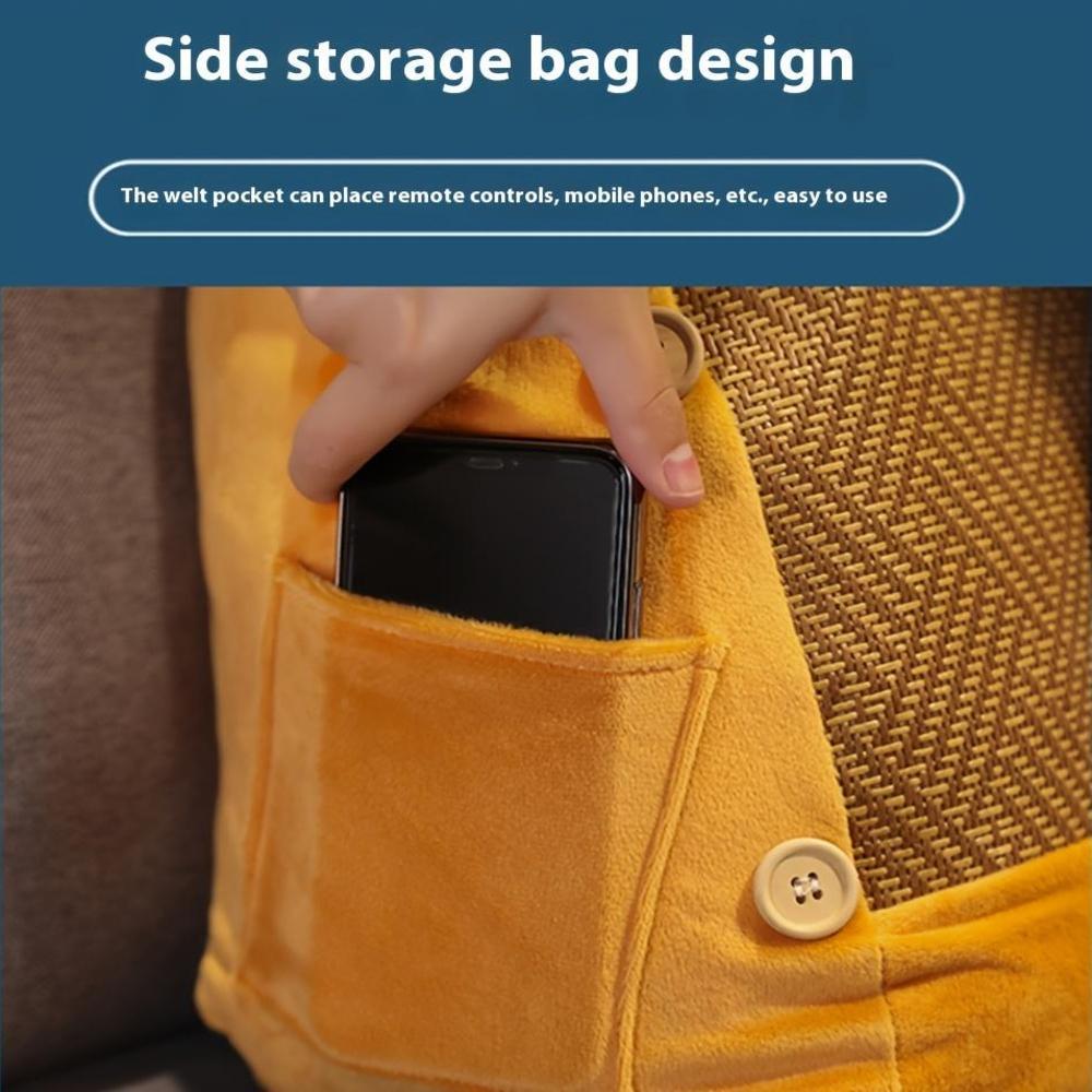 Yoz uchun onalik yostiq - Yotoq va divan uchun ideal, nafas oladigan uchburchak yostiq, oson olib tashlanadi va yuviladi