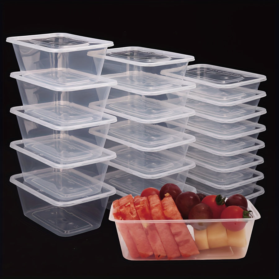 50 BPA-Free Plastic Food Storage Containers with Leakproof Lids 13/20/26oz Stackable Microwave Safe