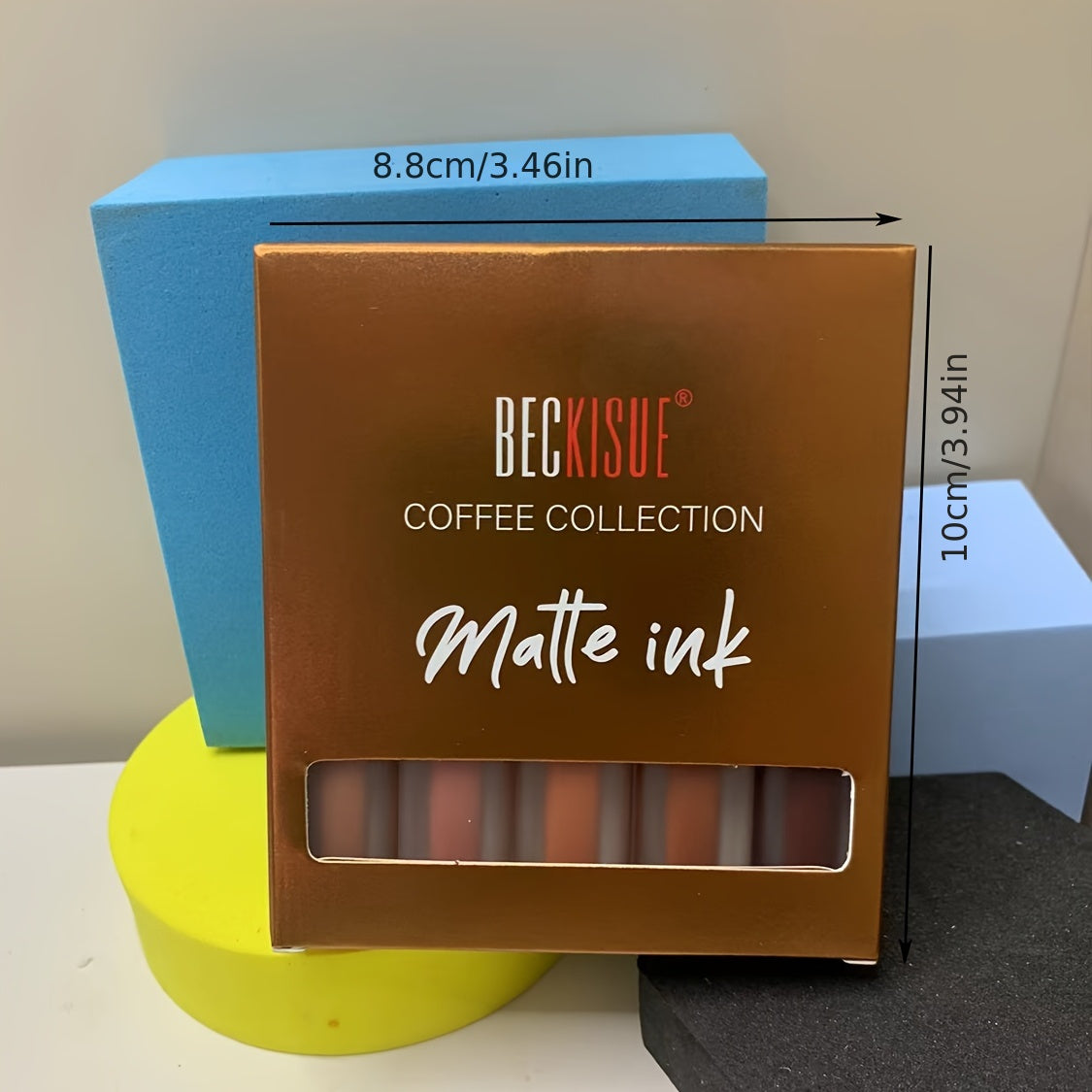 Set de 5 labiales mate de terciopelo para mujer, tonos marrón, de larga duración, sin transferencia