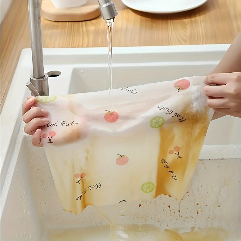 Disposable Bamboo Dishcloths Rolls 50 Sheets Versatile Kitchen Towels