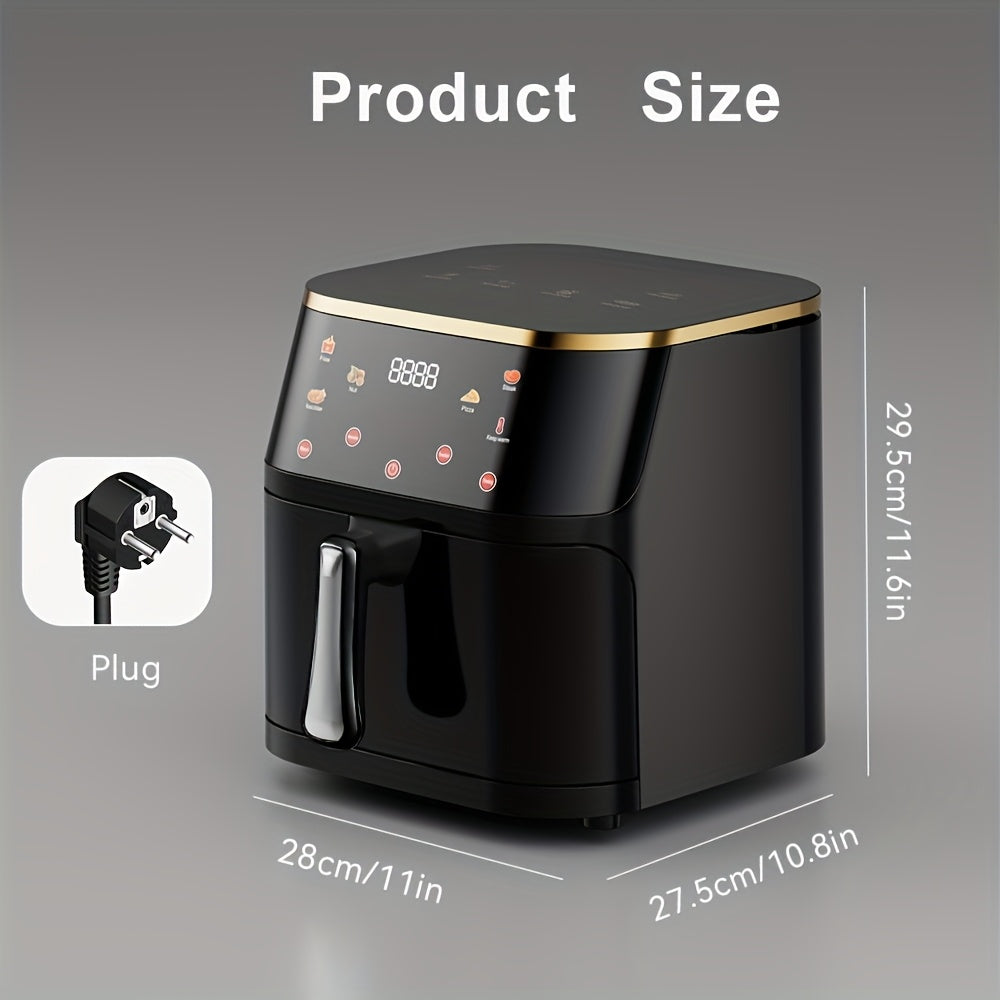 8L Raqamli Havo Fritüri Stol pechasi 6-in-1 Pishirish Past shovqinli yopishqoq savat